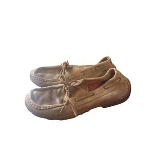 Twisted X Womens 6.5 Slip On Driving Moccasin Moc WDM0003 Brown Leather w